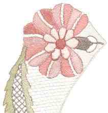  dentelle polychrome de Courseulles. Detail d'un col: Mod&egrave;le et r&eacute;alisation Claudette Bouvot 5ko