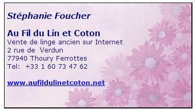 sigle au fil de lin et coton...