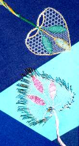 dentelles polychromes r&eacute;alis&eacute;es au stage